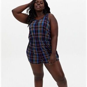 Torrid Super Soft Henley Sleeveless Sleep Romper NWT Size 3X